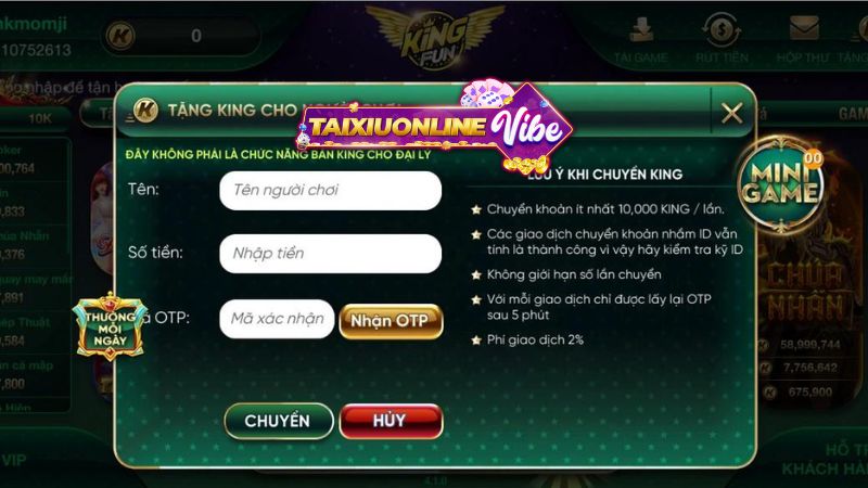 Dịch vụ tài xỉu Kingfun 