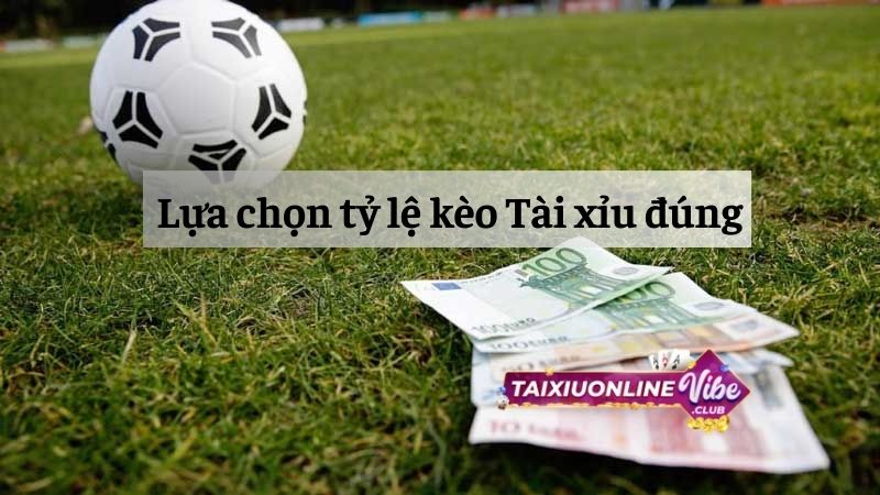 Lựa chọn tỷ lệ kèo Tài xỉu bóng đá