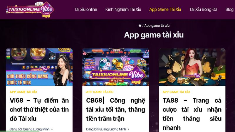 Trang chủ Tài xỉu online Vibe Club